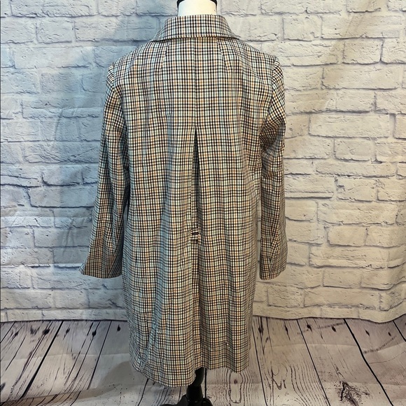 Talbots Mac Lined Jacket NWT Plaid Checkered Hidden Buttons Back Pleat Pockets - Picture 7 of 12